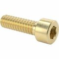 Bsc Preferred Brass Socket Head Screw 4-40 Thread Size 3/8 Long, 10PK 93465A108